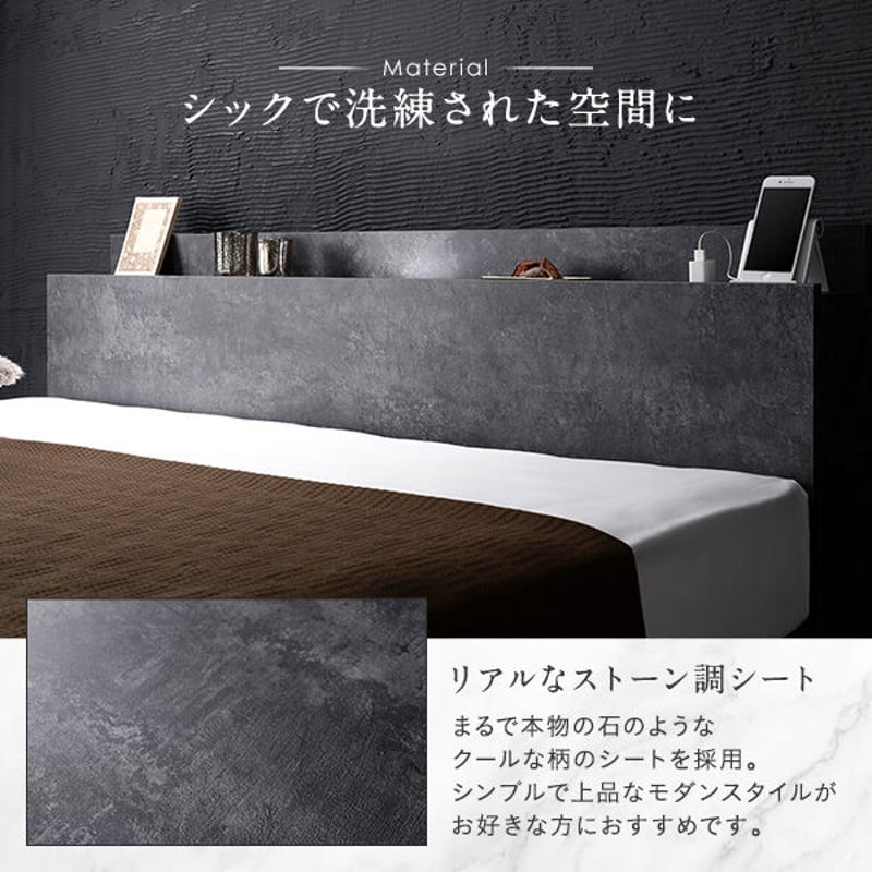 ベッド ダブル ベッドフレームのみ ストーングレー 低床 すのこ ベッド ダブル ベッドフレームのみ ストーングレー 低床 すのこ