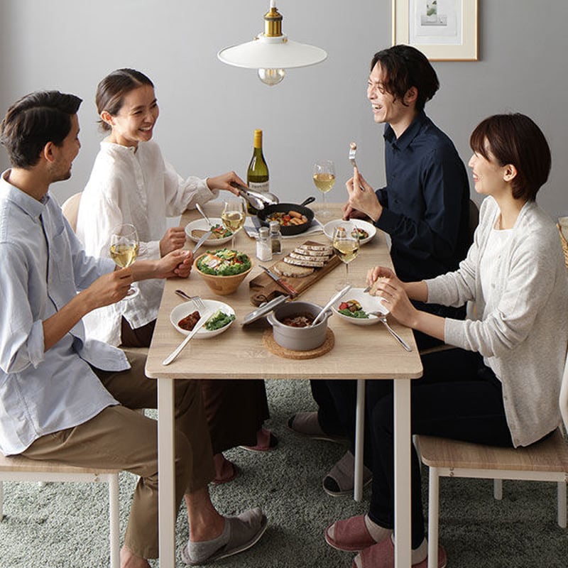 ダイニング セット 5点 テーブル 110cm チェア 4脚 ナチュラル