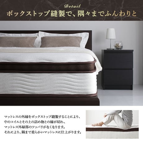 マットレス セミダブル 120cm 2層 ポケットコイル ハイグレード 快眠 ニット 体圧分散 1年保証 コンパクト 圧縮梱包ds-2320275