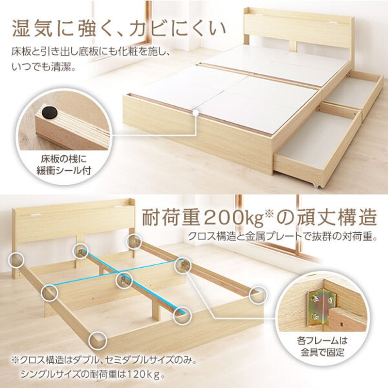 無印良品セミダブルベッドフレーム引き出し付き 無印良品セミダブルベッドフレーム引き出し付き