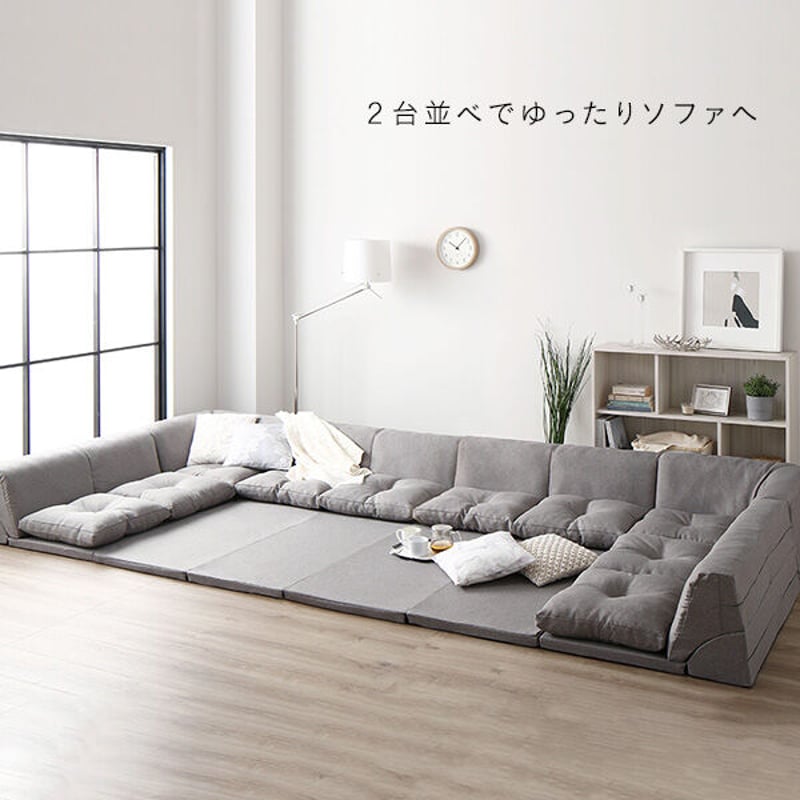 日本製 フロアマット付き ソファセット 【ブラウン/ベージュ