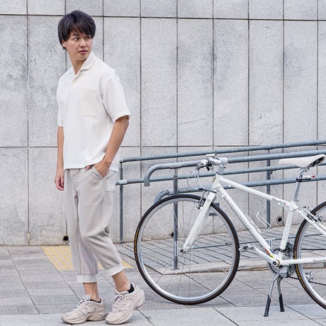 風涼スキッパー襟シャツ