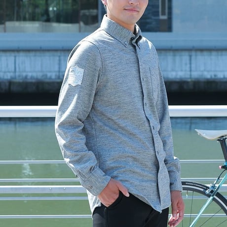 Wool-mix shirt(Plain)