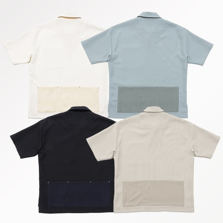 風涼スキッパー襟シャツ