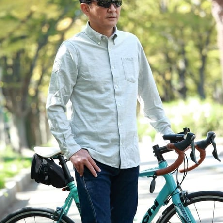 Wool-mix shirt(houndstooth pattern)