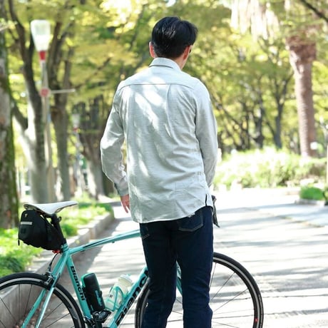 Wool-mix shirt(houndstooth pattern)