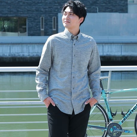 Wool-mix shirt(Plain)