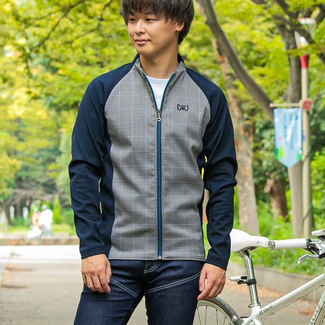 Glen check cycling jersey