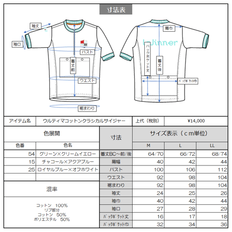 Classical cycling jersey