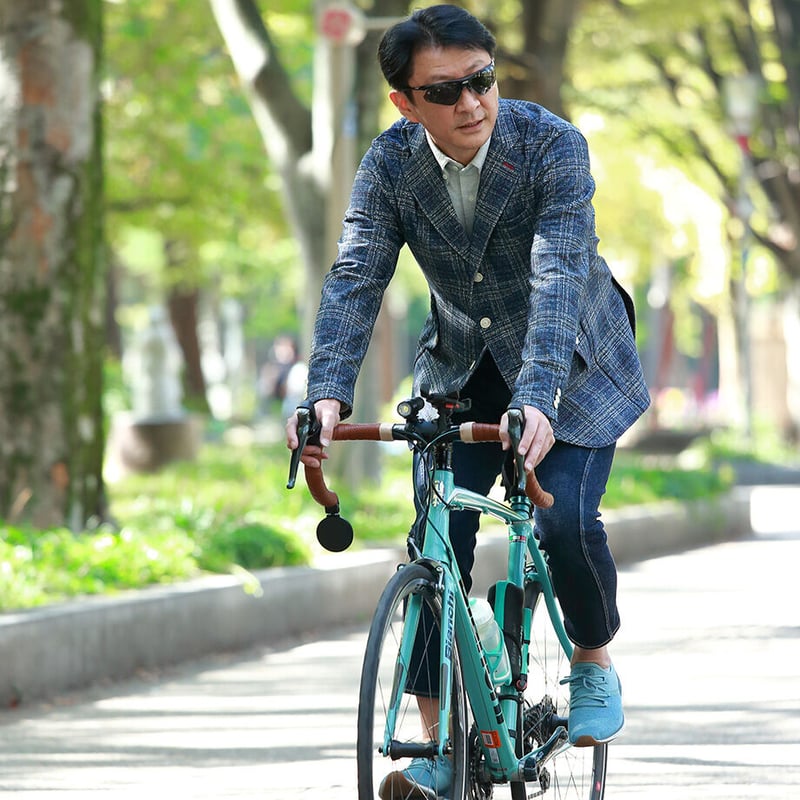 Tweed pattern jacket | Casual cycle wear Winner