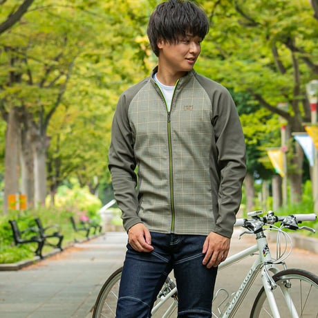 Glen check cycling jersey