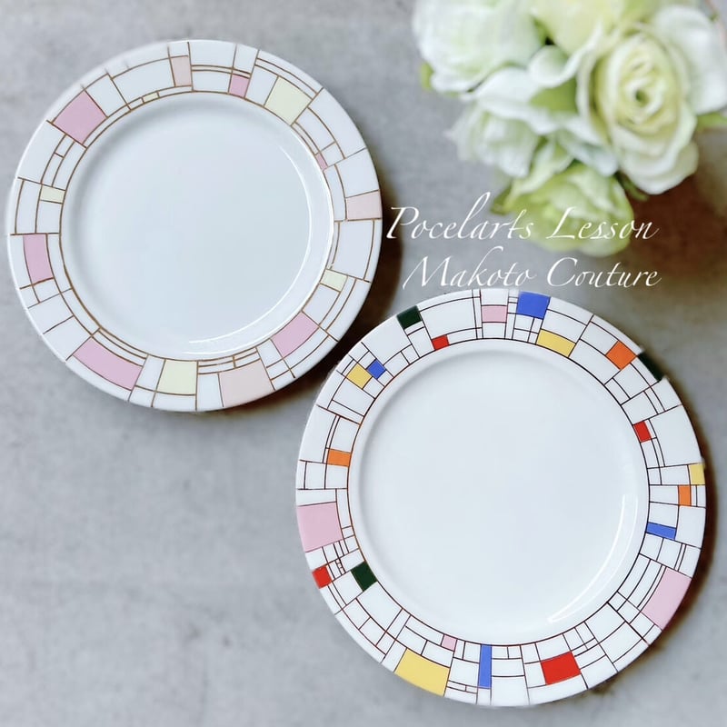 ポーセラーツ】ケイトスペード風プレート | MAKOTO COUTURE