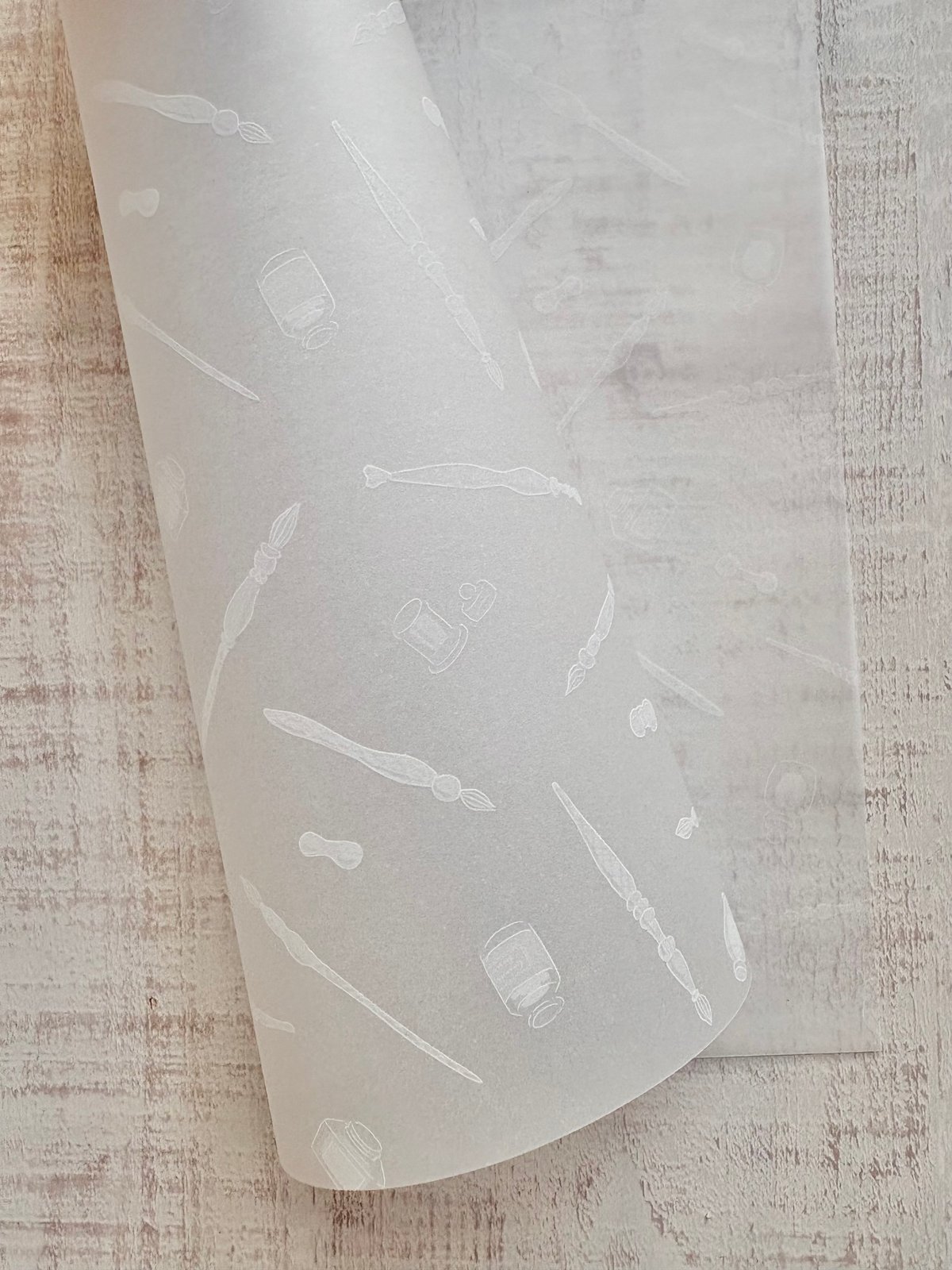 透ける模様紙 | ガラスペン（ホワイト）| merinomi | meriBUN STORE