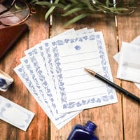 活版印刷のミニ便箋 | 文庫柄 | 啓文社