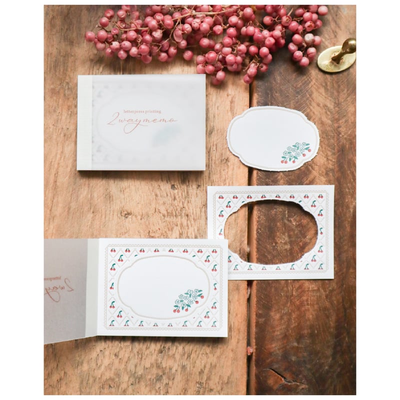 ポケット2way memo | チェリー | 啓文社 | meriBUN STORE