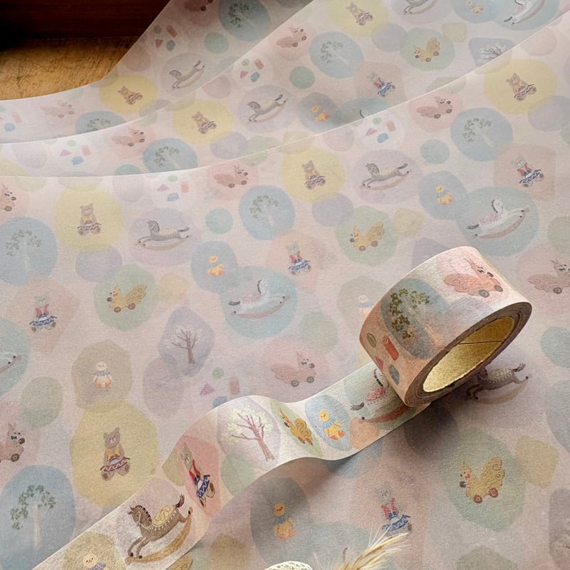 おもちゃの国】透ける模様紙＋マステセット | merinomi | meriBUN STORE