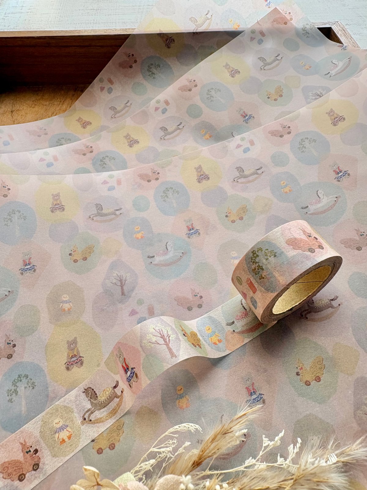 おもちゃの国】透ける模様紙＋マステセット | merinomi | meriBUN STORE