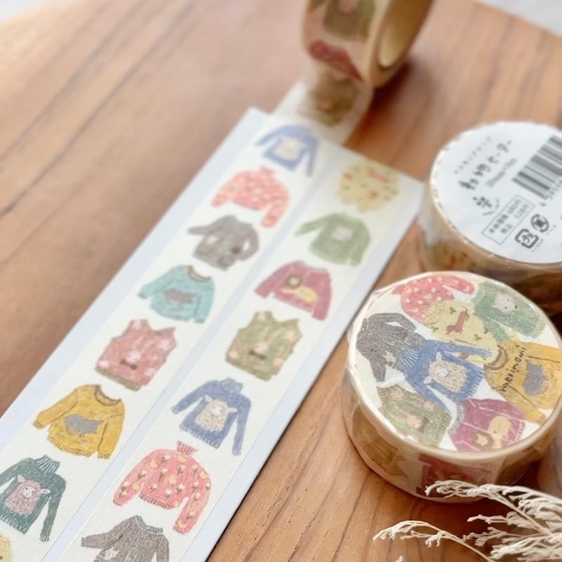 マスキングテープ | 動物セーター | merinomi | meriBUN STORE