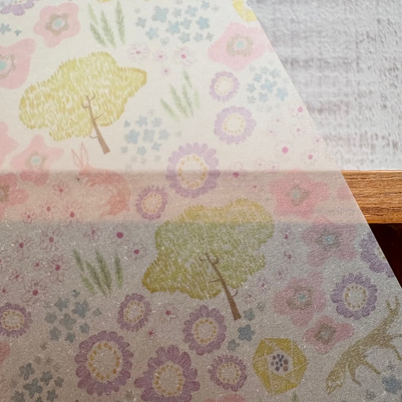 透ける模様紙 | 【やわらかな森】 | merinomi | meriBUN STORE
