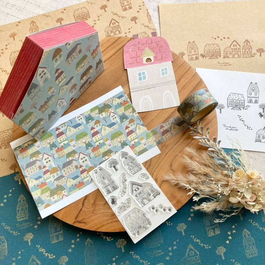 静かな街】クリアスタンプ＋マステセット | merinomi | meriBUN STORE