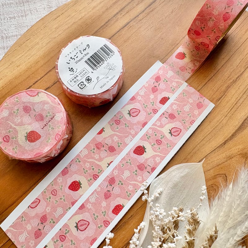 ☆新作☆【いちごミルク】透ける模様紙＋マステセット | merinomi