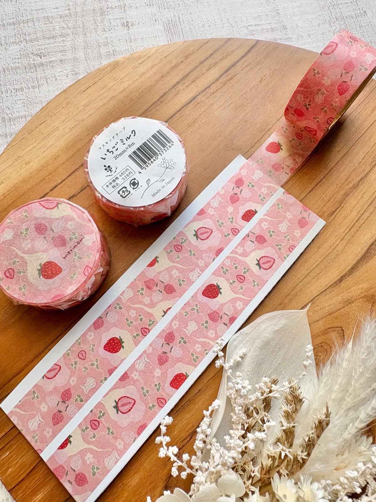 ☆新作☆【いちごミルク】透ける模様紙＋マステセット | merinomi