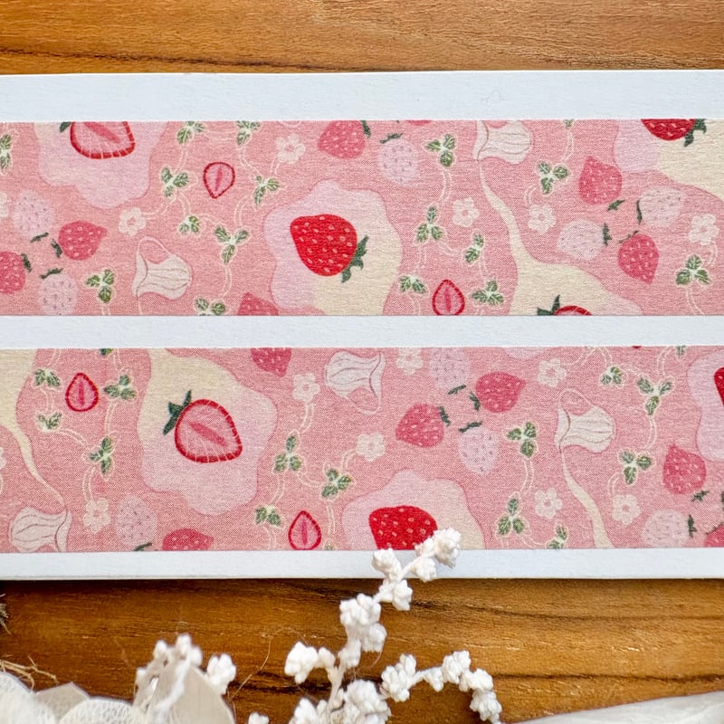 ☆新作☆【いちごミルク】透ける模様紙＋マステセット | merinomi