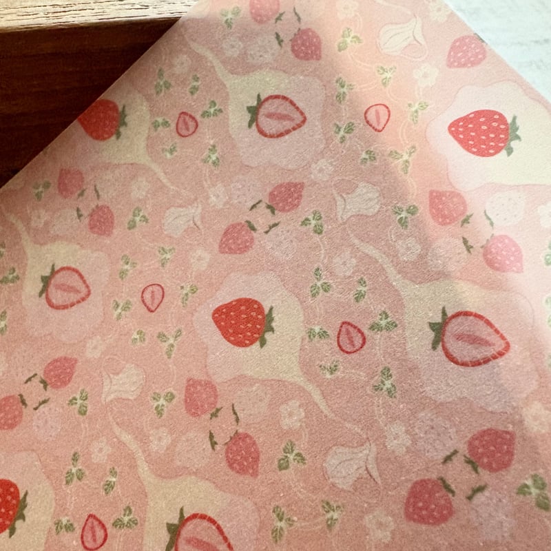 ☆新作☆【いちごミルク】透ける模様紙＋マステセット | merinomi