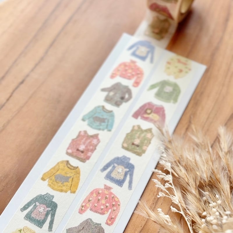マスキングテープ | 動物セーター | merinomi | meriBUN STORE