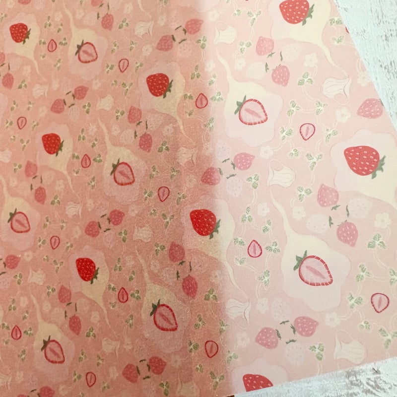 透ける模様紙 | いちごミルク | merinomi | meriBUN STORE