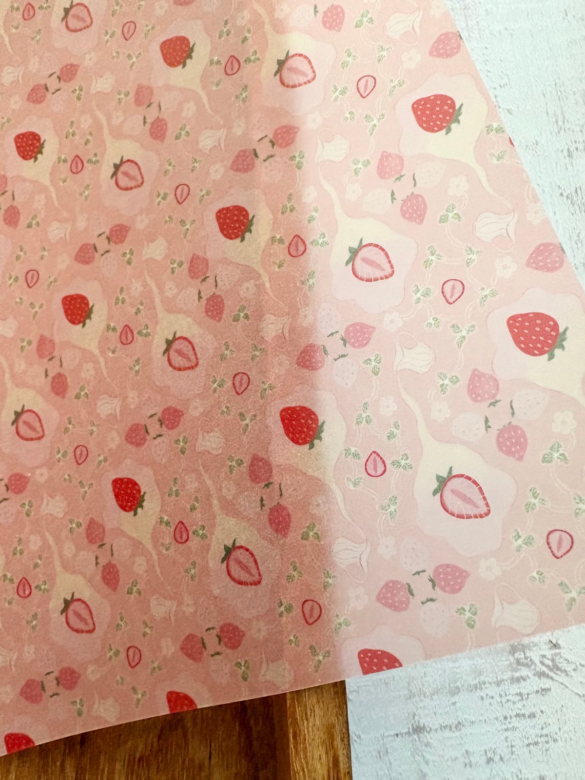 透ける模様紙 | いちごミルク | merinomi | meriBUN STORE