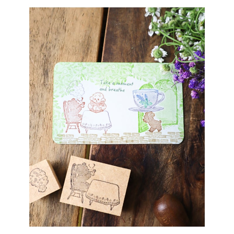 ブレンドはんこ | 子グマのティータイム ケーキスタンド | meriBUN STORE