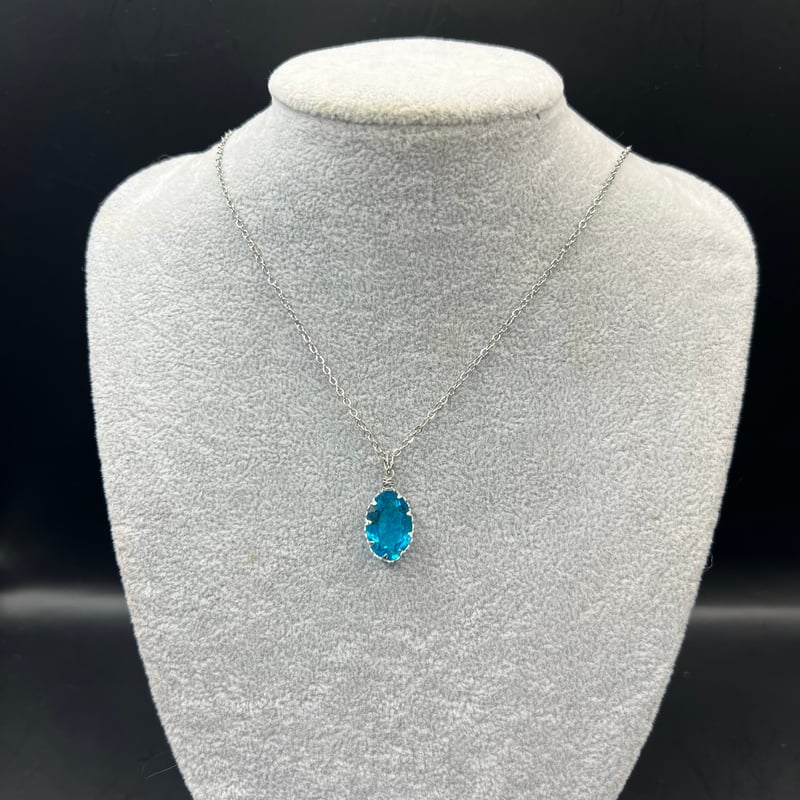 スワロフスキー swarovski ブルージルコン ステンレス製 ネックレス