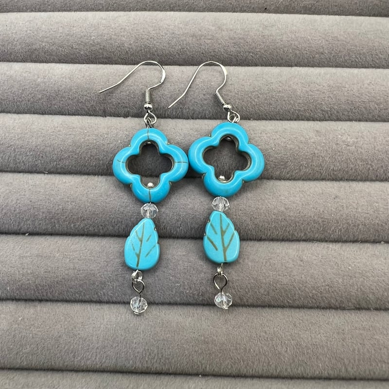 ゾロ目サービス品♪ ターコイズ 練り S925 フックピアス | KYOUKO