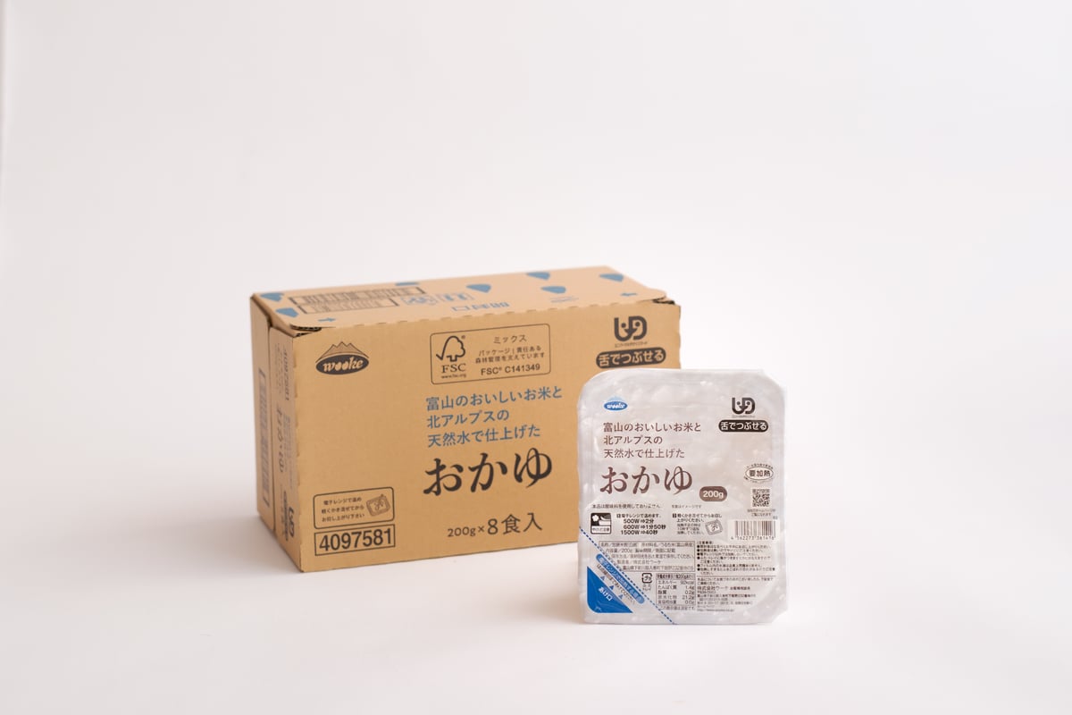 おかゆページ　　5/7　予定 富山のおいしいお米と北アルプスの天然水で仕上げたおかゆ 200g