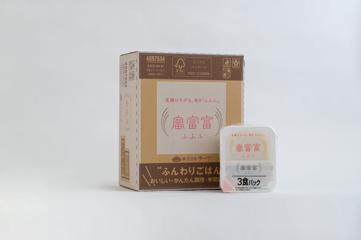 ウーケ ごはん パック レトルト 富山県産 コシヒカリ 国産 (200g × 3p 
