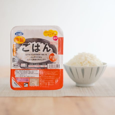 あけずにレンチン 中盛 北アルプスの天然水仕立てふんわりごはん 220g×24個入