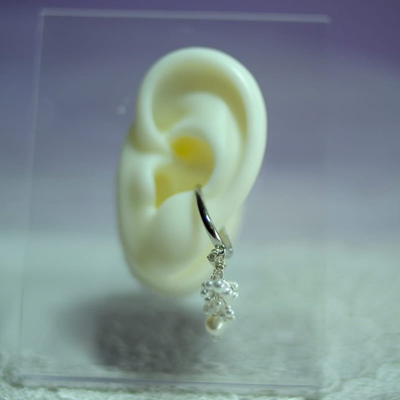 JUTIQU イヤーカフ　パール　シルバー パールラインイヤーカフ シルバー925 | Roloshop BASE店