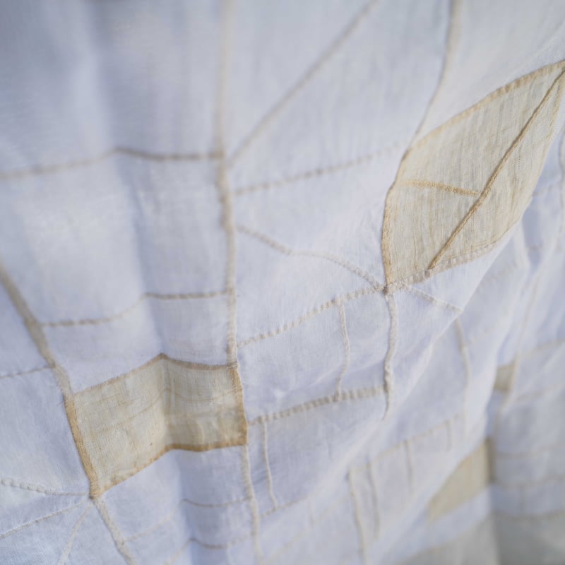 ポジャギ アンティーク 白 006（正方形） | KENOHI