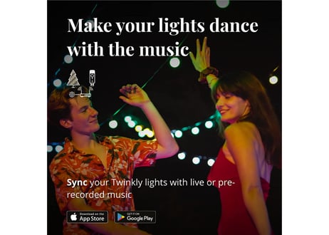 Twinkly Musicドングル　BluetoothとWi-Fiによるサウンドセンサー USB電源 キラキラスマートLEDライト用 音楽と同期