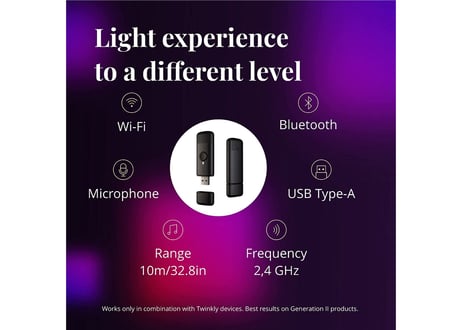 Twinkly Musicドングル　BluetoothとWi-Fiによるサウンドセンサー USB電源 キラキラスマートLEDライト用 音楽と同期