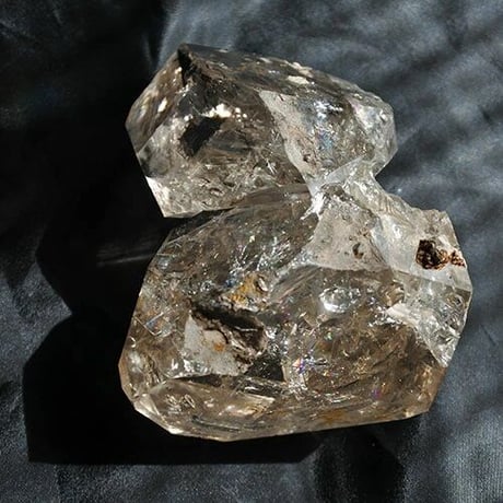 ハーキマーダイヤモンド ツイン水晶 原石 クォーツクリスタル　ソウルメイト 天然石 大きめパワーストーン ニューヨーク産 一点もの