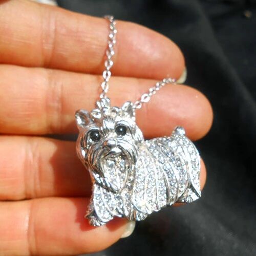 ヨークシャテリア（ヨーキー）のスターリングシルバーブローチ