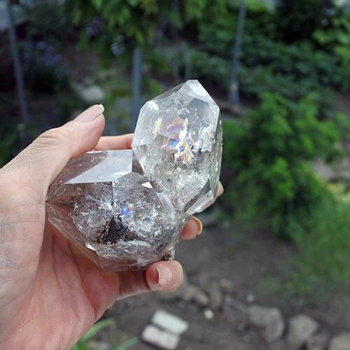 ハーキマーダイヤモンド ツイン水晶 原石 クォーツクリスタル ソウル