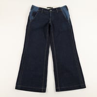 JOHNBULL ジョンブル レディースワイドデニムパンツ Sサイズ インディゴブルー