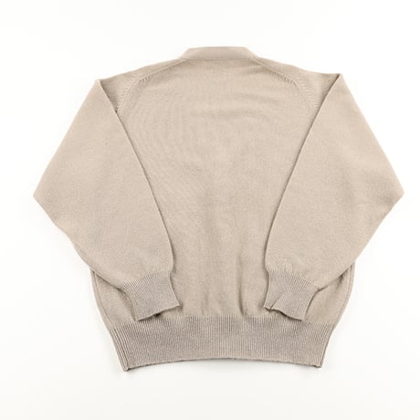 80’s WEBB CLASSIC ウェブ クラシック メンズ ラムウールカーディガン Lサイズ ベージュ ジャンク商品