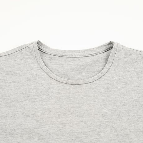 ユナイテッドアローズ iNCERTUS インケルトゥス(時しらず) クルーネック長袖Tシャツ Mサイズ 杢グレー ネーム切り取り ピンホールあり