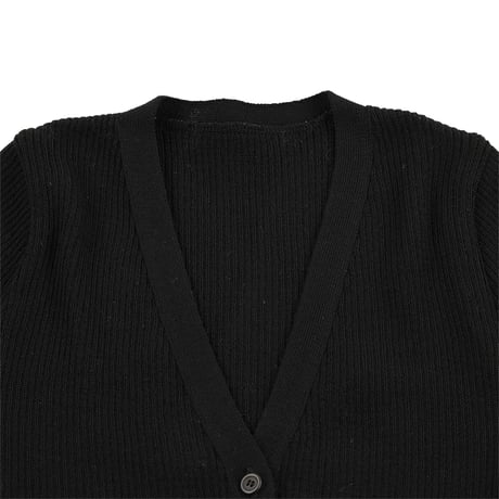 00’s Libertine リベルティンヌ リブ編みカーデイガンカットソー仕上げ T2(M)サイズ ブラック（ジャンク商品）