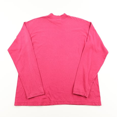 80’s STADIUM スタディアム ハイネック長袖カットソー Lサイズ ピンクレッド ジャンク商品
