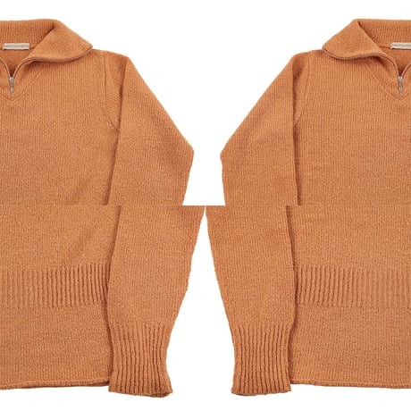 90’s COMPTOIR DES COTONNIERS コントワー・デ・コトニエ レディースニットジップセーター フリーサイズ オレンジ（ジャンク商品）